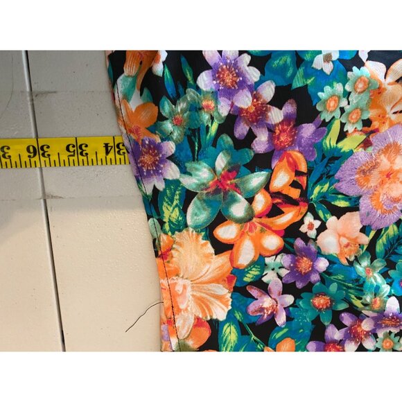 Material Girl High-Low Floral Dress Adjustable Straps Multicolor Large - Picture 9 of 12